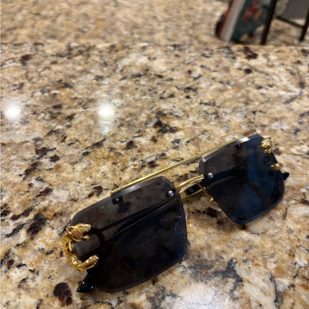 Gold and Black Sunglasses